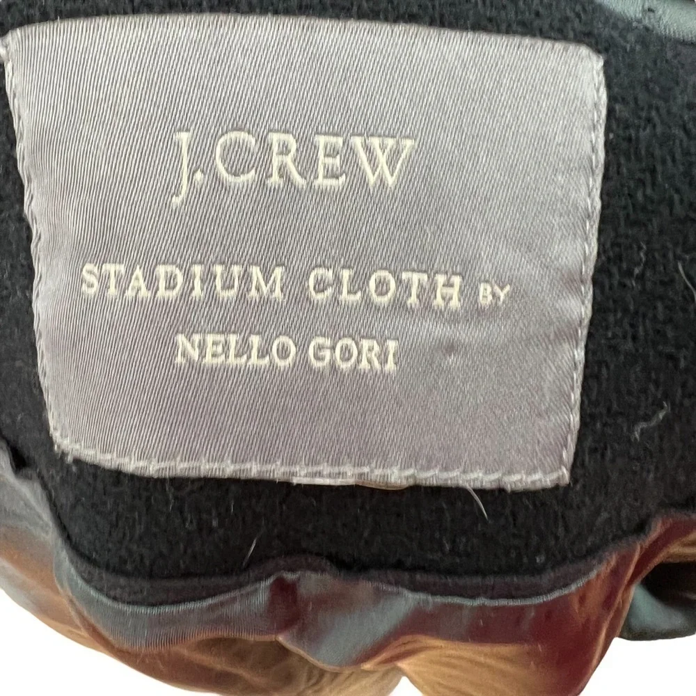 J. CREW Stadium Cloth Nello Gori Wool Duffle Hooded Pea Coat - Picture 6 of 7